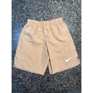 Nike Dri-FIT Kids Shorts Tan Khaki Athletic Running Training Size L 6-7 Yrs